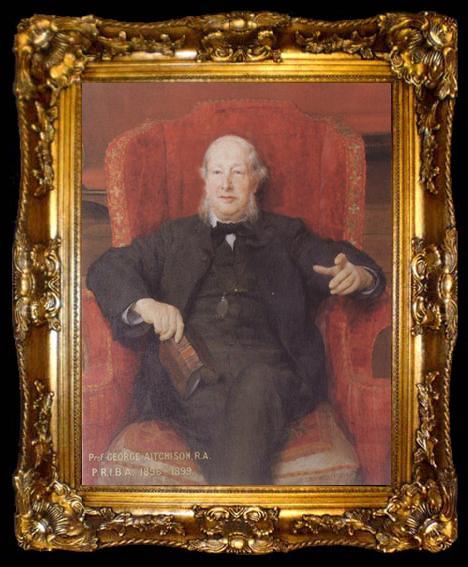 framed  Alma-Tadema, Sir Lawrence Portrait of George Aitchison PRIBA (mk23), ta009-2